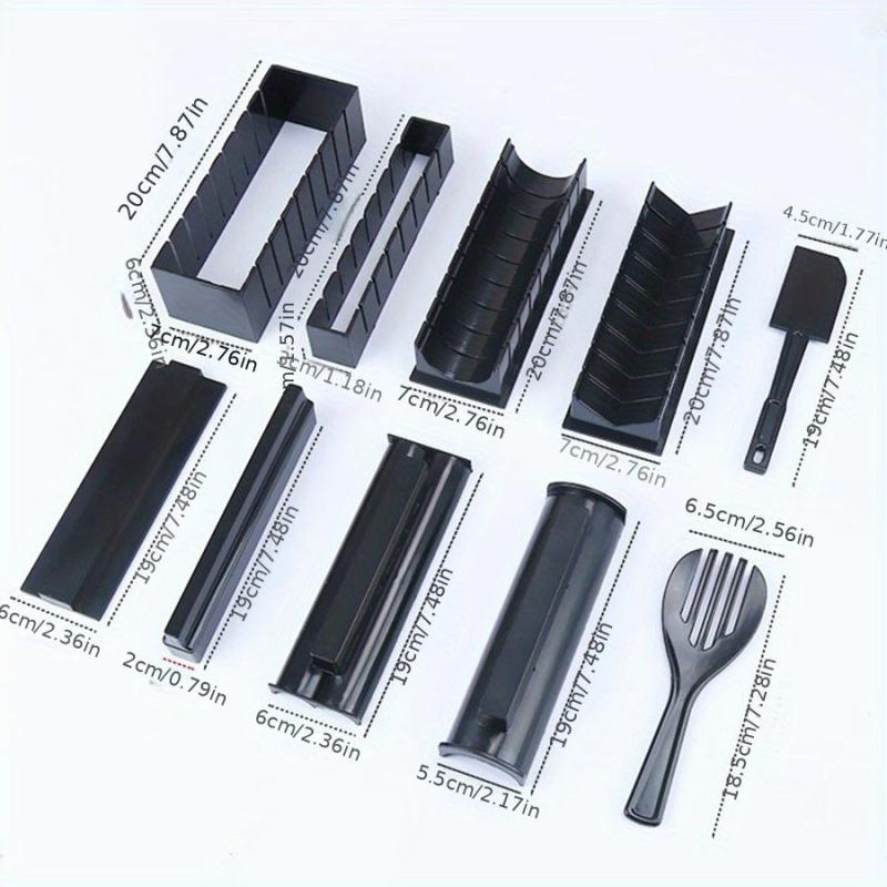 10pcs DIY Sushi Maker Set with Roller, Mold, Spreader