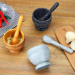 Manual Garlic Crusher and Pepper Grinder Set for Kitchen