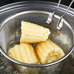Stainless Steel Snack Basket with Mesh Strainer for Frying