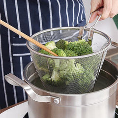 Stainless Steel Snack Basket with Mesh Strainer for Frying