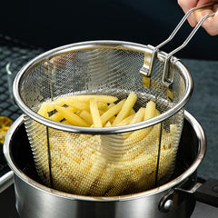 Stainless Steel Snack Basket with Mesh Strainer for Frying