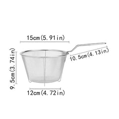 Stainless Steel Snack Basket with Mesh Strainer for Frying