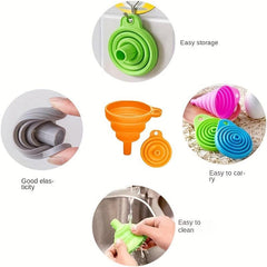 Collapsible Funnel Foldable Silicone Funnel for Kitchen Use