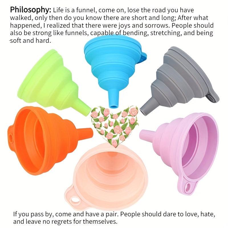 Collapsible Funnel Foldable Silicone Funnel for Kitchen Use