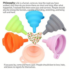 Collapsible Funnel Foldable Silicone Funnel for Kitchen Use