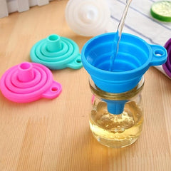 Collapsible Funnel Silicone Kitchen Gadget for Bottles and Cooking
