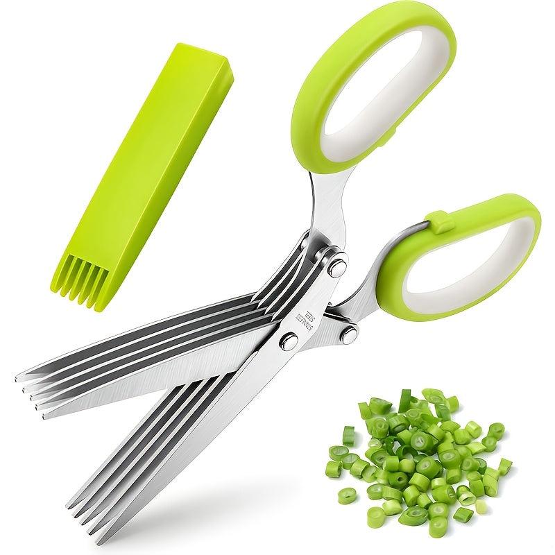 5-Blade Kitchen Herb Shears for Basil, Chive, Parsley