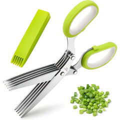 5-Blade Kitchen Herb Shears for Basil, Chive, Parsley