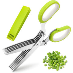 5-Blade Kitchen Herb Shears for Basil, Chive, Parsley