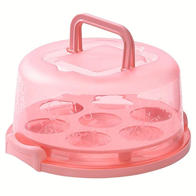 Clear Portable Cake Box Cupcake Muffin Cake Carrier Cake Container Fresh Keeping