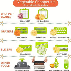 Multifunctional Vegetable Chopper Manual Food Grater Container Onion Mincer