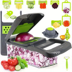 Multifunctional Vegetable Chopper Manual Food Grater Container Onion Mincer