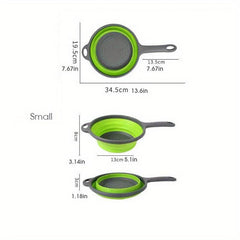 Foldable Silicone Colander - Collapsible Vegetable Washing Basket