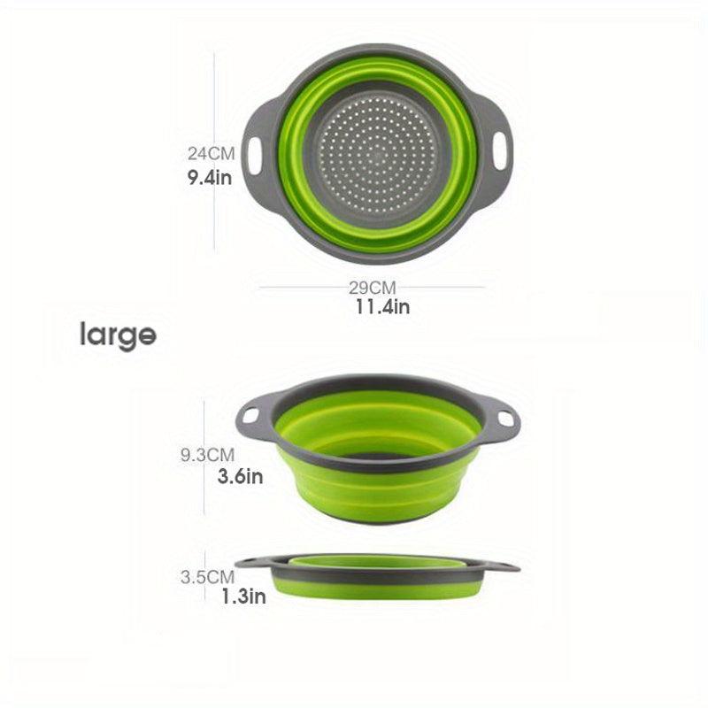 Foldable Silicone Colander - Collapsible Vegetable Washing Basket