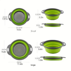 Foldable Silicone Colander - Collapsible Vegetable Washing Basket