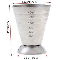 Metal Measure Cup Tool Shot Ounce Jigger Bar Cocktail Beaker