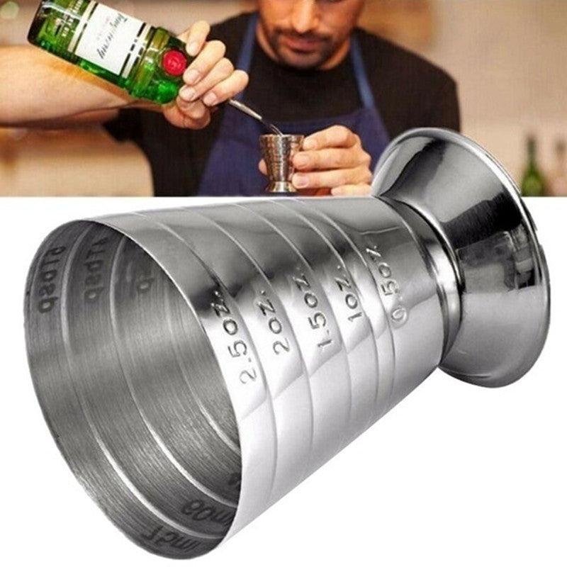Metal Measure Cup Tool Shot Ounce Jigger Bar Cocktail Beaker