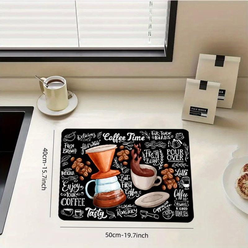 Rubber Drying Pad Coffee Pot Drain Pad - Absorbent and Durable