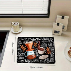 Rubber Drying Pad Coffee Pot Drain Pad - Absorbent and Durable
