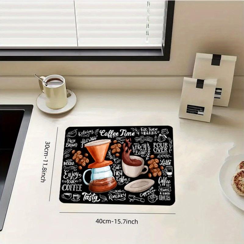 Rubber Drying Pad Coffee Pot Drain Pad - Absorbent and Durable