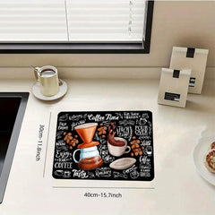 Rubber Drying Pad Coffee Pot Drain Pad - Absorbent and Durable