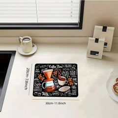 Rubber Drying Pad Coffee Pot Drain Pad - Absorbent and Durable