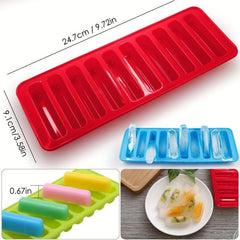 Silicone Ice Tube Maker 10 Cavity Cookie Mold Ice Stick Trays