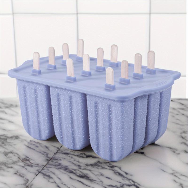 12-Cavity Silicone Ice Pop Molds - Reusable & Easy to Use