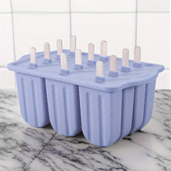 12-Cavity Silicone Ice Pop Molds - Reusable & Easy to Use