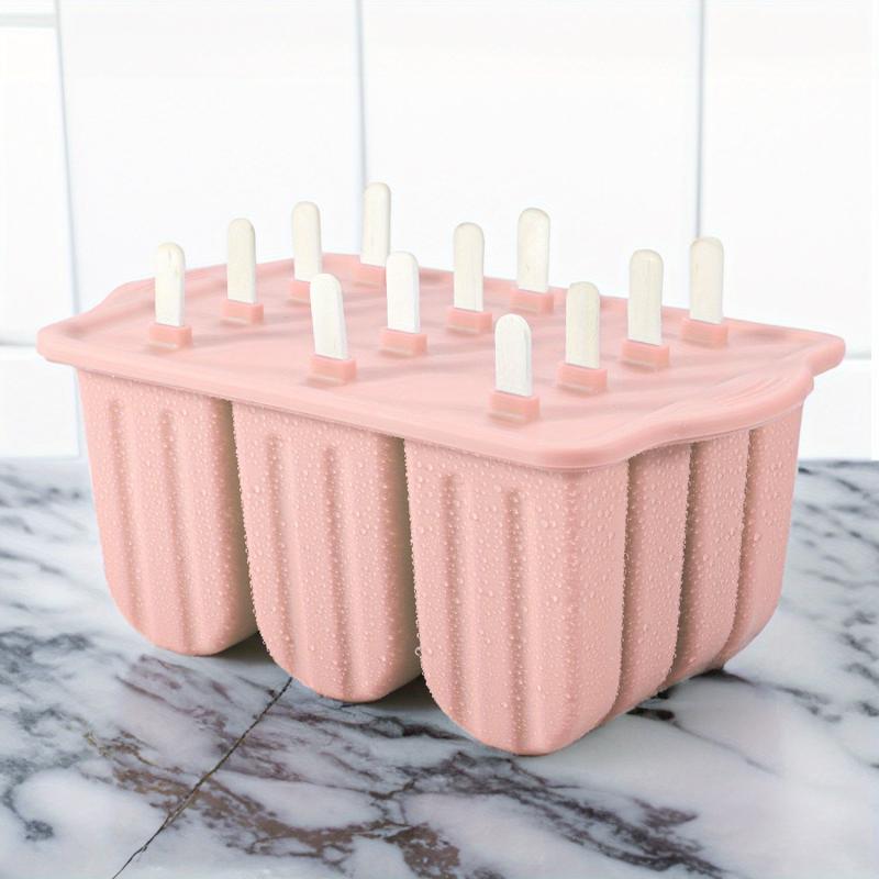12-Cavity Silicone Ice Pop Molds - Reusable & Easy to Use