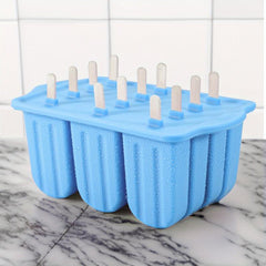 12-Cavity Silicone Ice Pop Molds - Reusable & Easy to Use