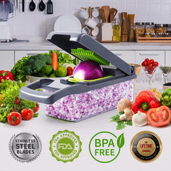 13in1 Vegetable Chopper Multifunctional Food Slicer Manual Grater Cutter