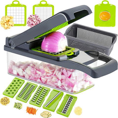 13in1 Vegetable Chopper Multifunctional Food Slicer Manual Grater Cutter