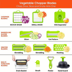 Vegetable Chopper Pro 15 In 1 Multifunctional Food Chopper