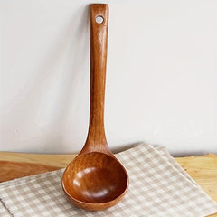 1pc Lacquer Wood Spoon Home Kitchen Utensils Wooden Spoon