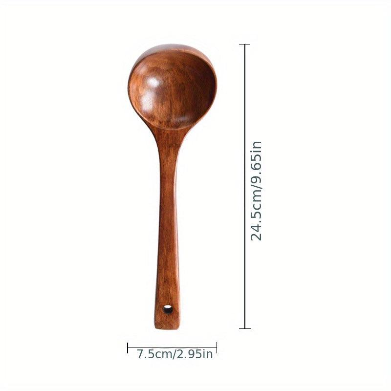 1pc Lacquer Wood Spoon Home Kitchen Utensils Wooden Spoon