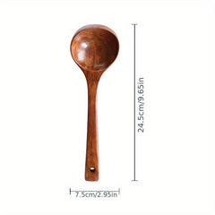 1pc Lacquer Wood Spoon Home Kitchen Utensils Wooden Spoon