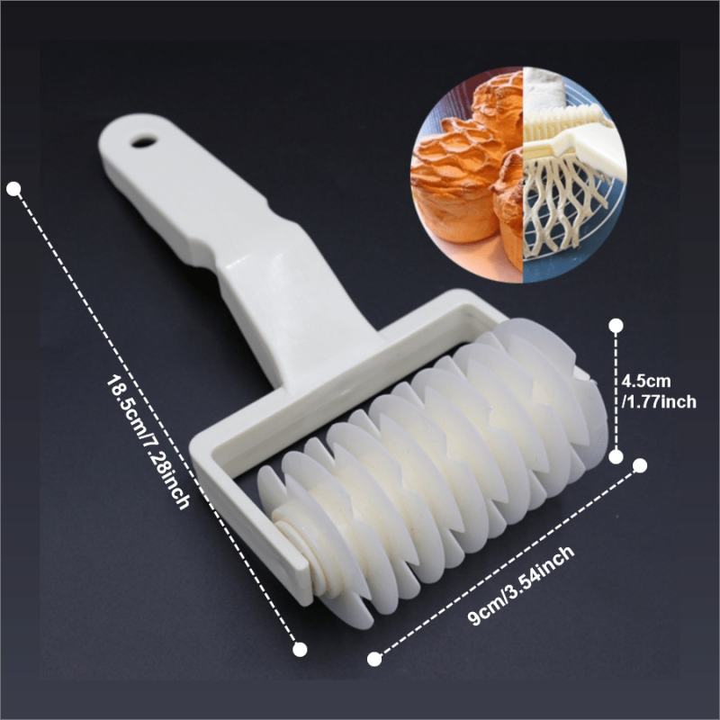 3pcs Lattice Roller Cutters Plastic Dough Roller Baking Tools