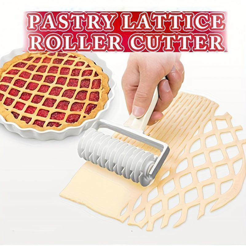 3pcs Lattice Roller Cutters Plastic Dough Roller Baking Tools