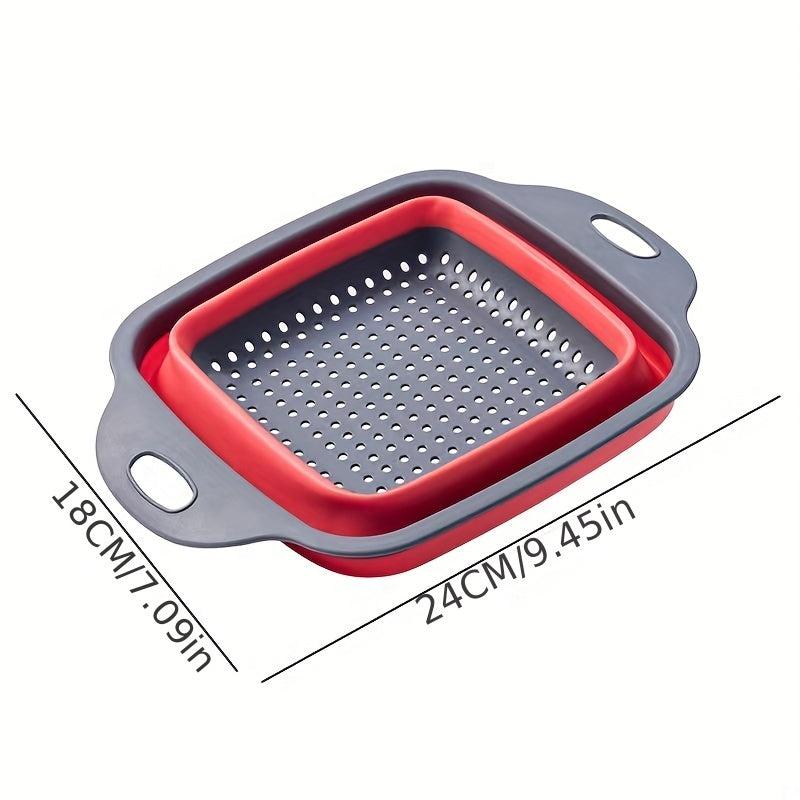 2pcs Silicone Colander Foldable Kitchen Sink Strainer