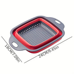 2pcs Silicone Colander Foldable Kitchen Sink Strainer