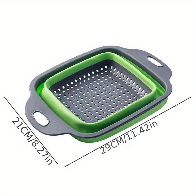 2pcs Silicone Colander Foldable Kitchen Sink Strainer