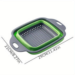 2pcs Silicone Colander Foldable Kitchen Sink Strainer