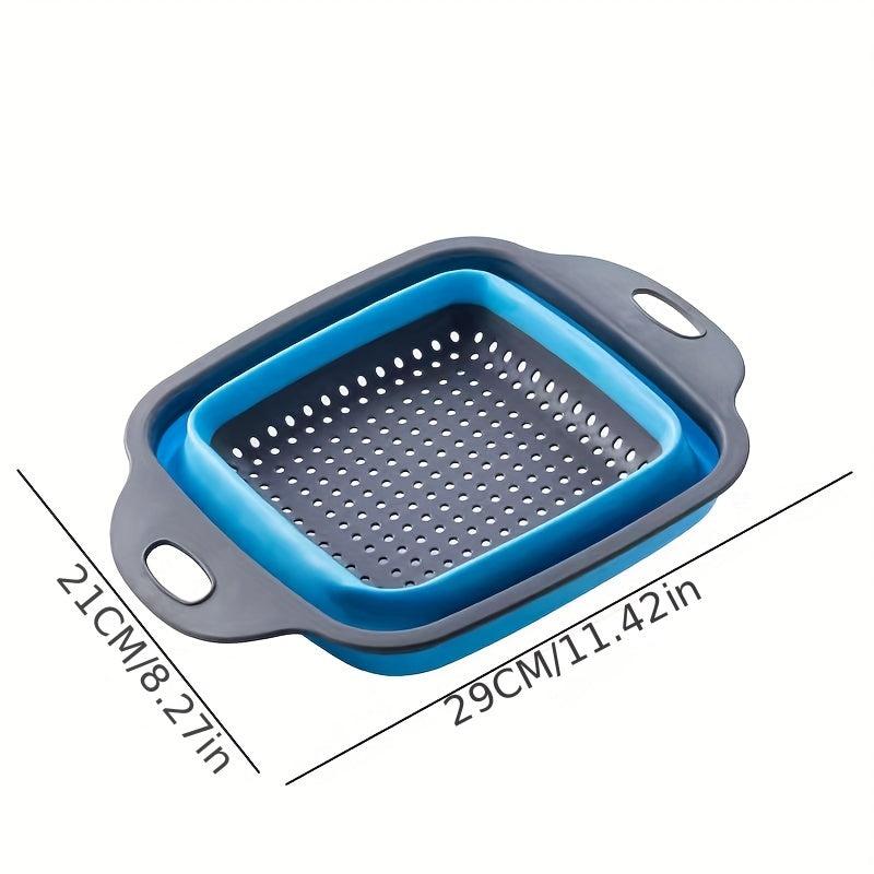 2pcs Silicone Colander Foldable Kitchen Sink Strainer