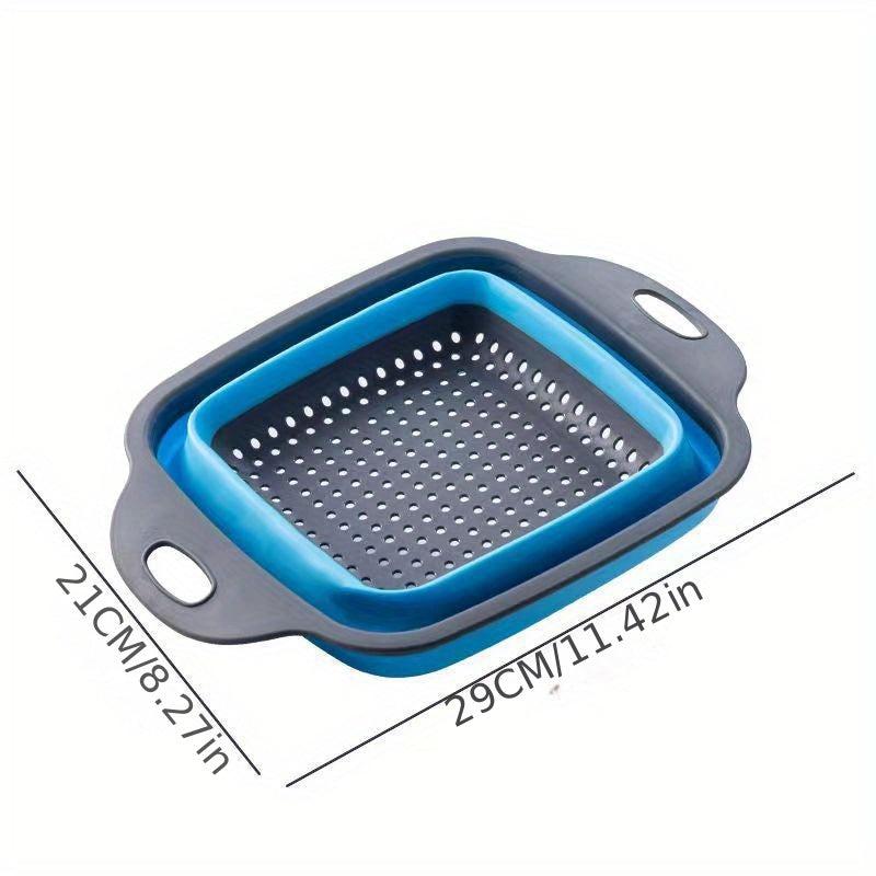 2pcs Silicone Colander Foldable Kitchen Sink Strainer
