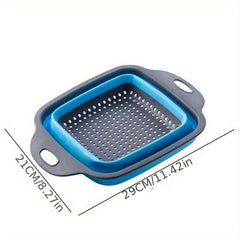 2pcs Silicone Colander Foldable Kitchen Sink Strainer