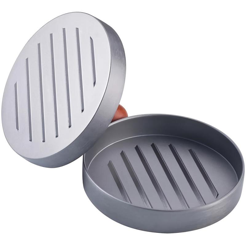 Aluminum Hamburger Maker Mold Meat Press for Barbecue Camping