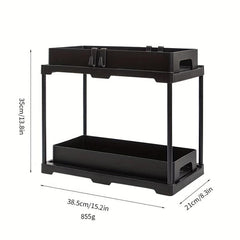 Pull Out Spice Rack Kitchen Organization Hooks Shelf Cabinet Sink Organizer