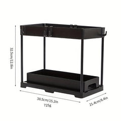 Pull Out Spice Rack Kitchen Organization Hooks Shelf Cabinet Sink Organizer