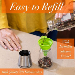 Adjustable Ceramic Core Pepper Grinder and Sea Salt Mill